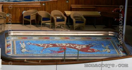 Christina O yacht mosaic
