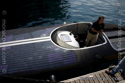 Solar Powered boat at the Monaco Yacht Show