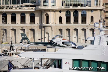 Helicopter on board Lady Christine