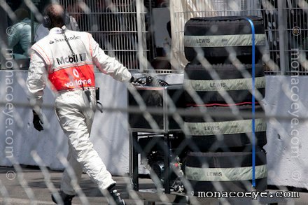 Lewis Hamilton's Tyre guy