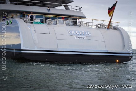 Pacific yacht from Lürssen on sea trials