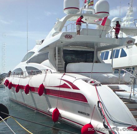 The new model Mangusta 130S seen here in Mallorca 