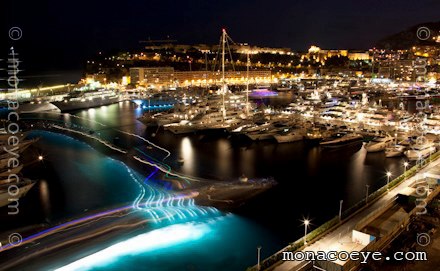 Night view of port